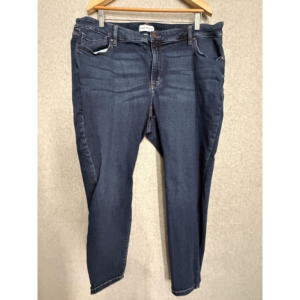 Lane Bryant Jeans Womens 22 Blue Dark Wash Signature Fit Mid Rise Skinny Plus